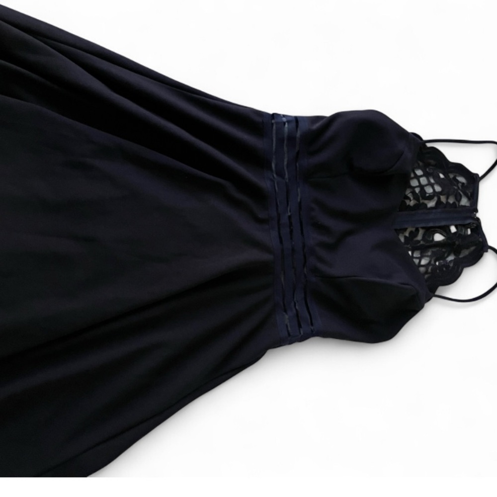City Studio Black Lace Halter Dress